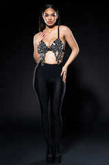 HERE FOR THE DRAMA METALLIC BRA