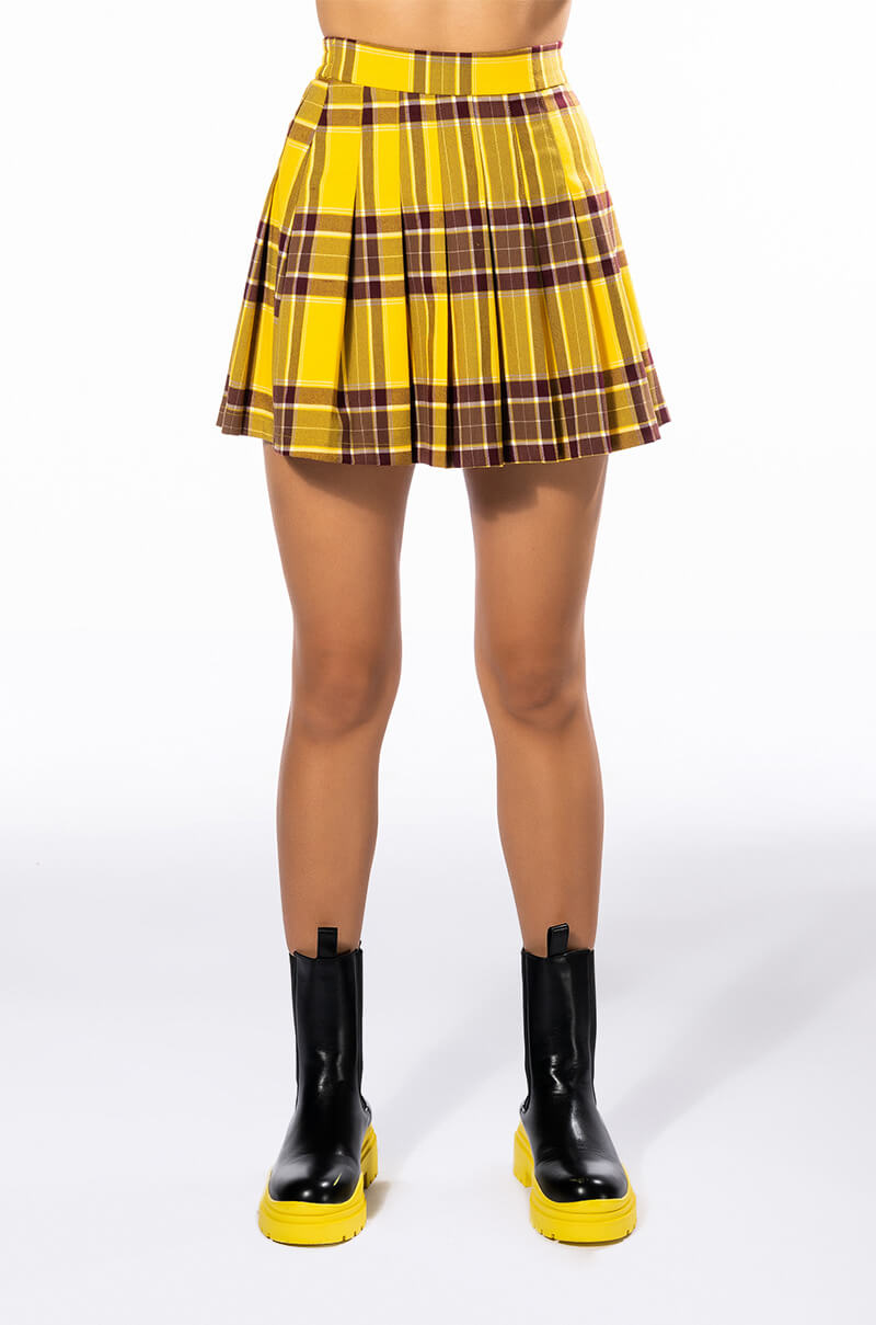 COLLEGIATE HOMECOMING BABE PLEATED MINI SKIRT