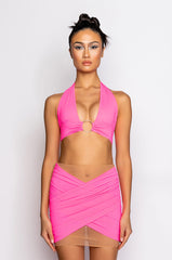 IN MY OWN LANE HALTER CROP TOP