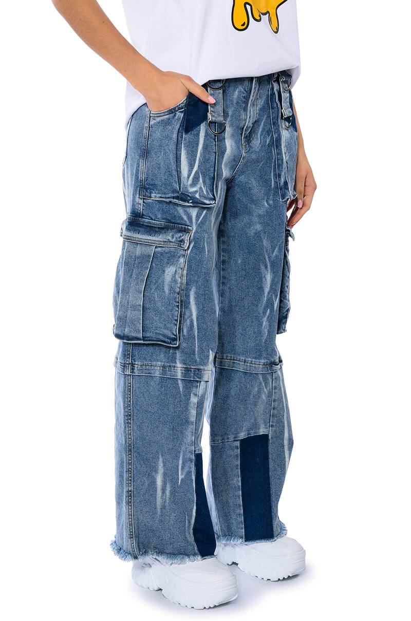 IN MY THOUGHTS ULTRA BAGGY CARGO JEANS