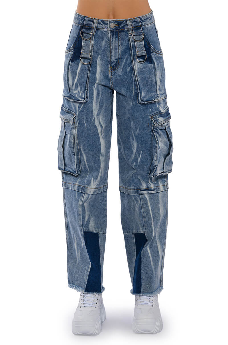 IN MY THOUGHTS ULTRA BAGGY CARGO JEANS