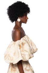 IRIS OFF THE SHOULDER BROCADE BLOUSE