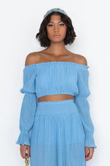 IT WAS FUN CROP BLOUSE