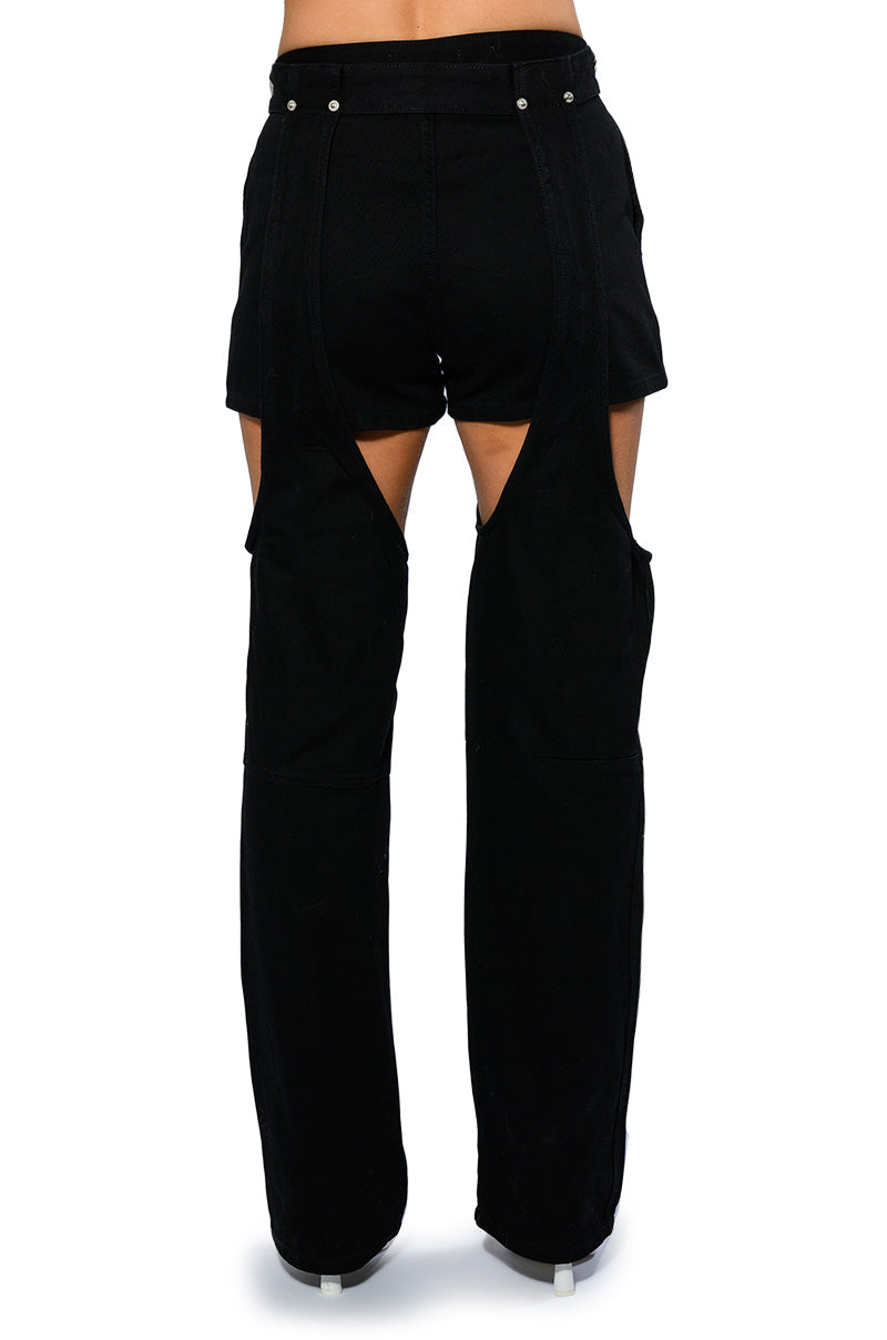 ITS A VIBE DENIM SHORT AND CHAPS JEAN