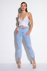 LEAH RELAXED FIT DENIM JOGGER