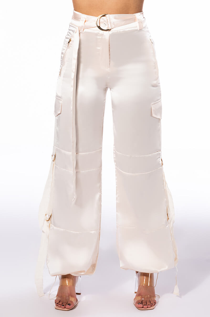 JADE WIDE LEG SATIN TROUSER