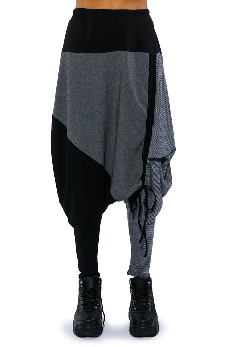 KENNEDY CINCHED ASYMMETRICAL DROP WAIST PANT