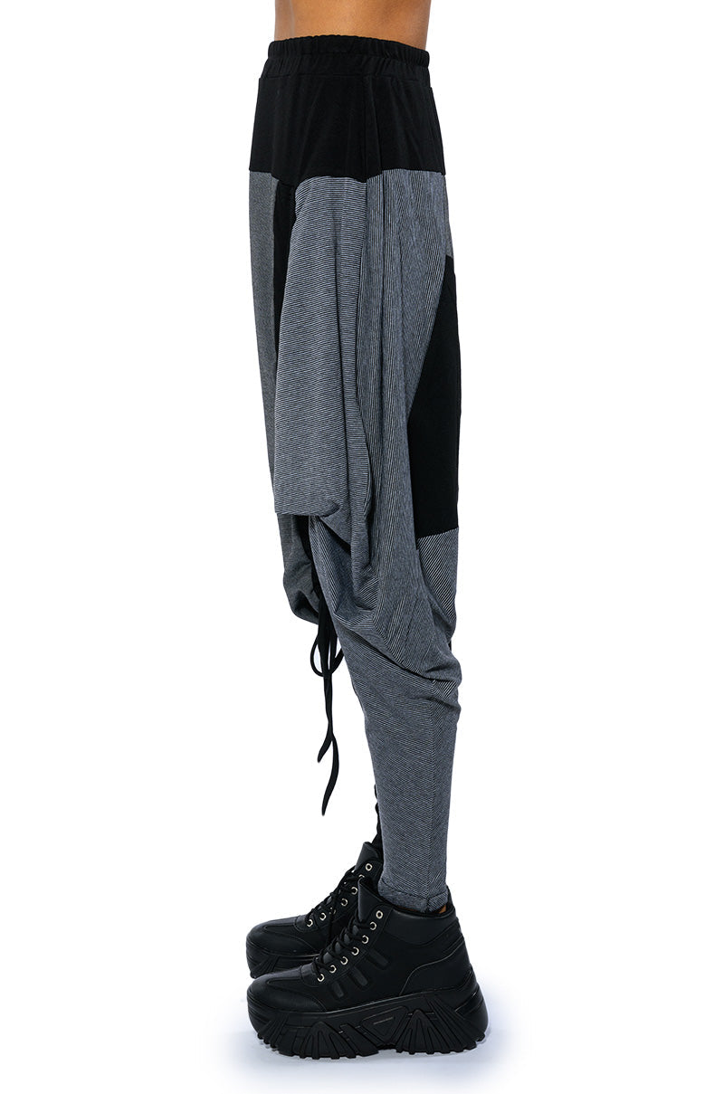 KENNEDY CINCHED ASYMMETRICAL DROP WAIST PANT