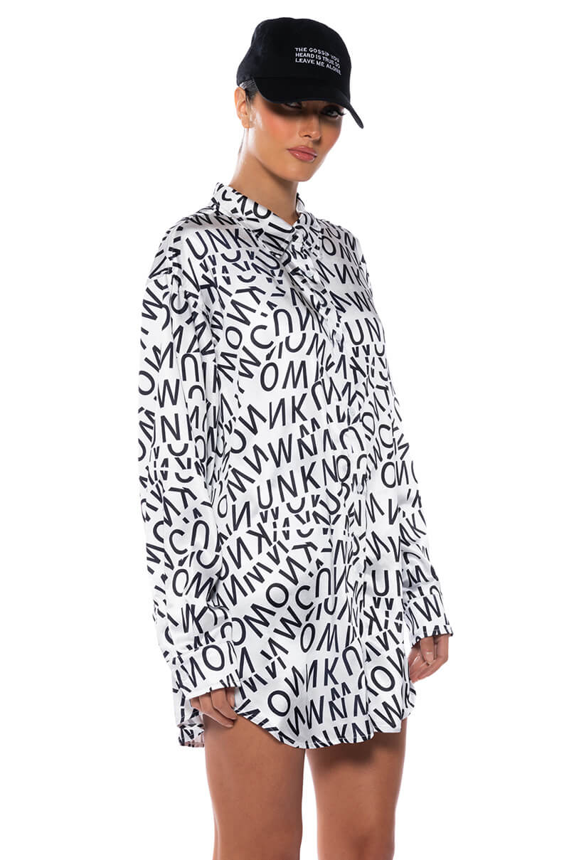 LETTERS OF YOUR NAME BUTTON DOWN SHIRT