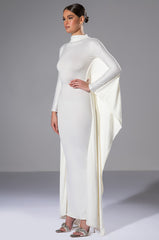 LIKE A STATUE BUTTERFLY SLEEVE MAXI DRESS