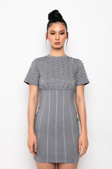 LOVE ME NOT STUDS T-SHIRT DRESS