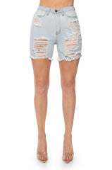 LUNA MID LENGTH HIGH WAISTED SHORTS