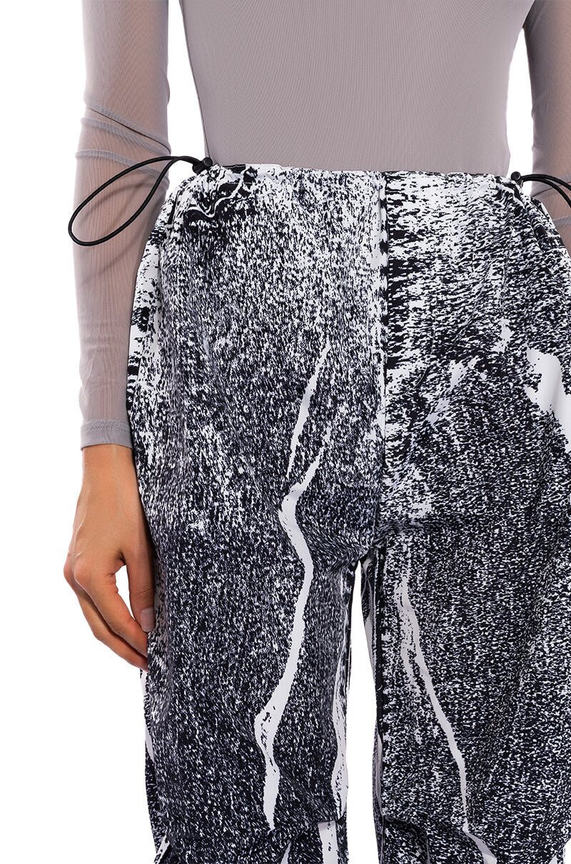 MACY FAUX DENIM LOOK PARACHUTE PANT