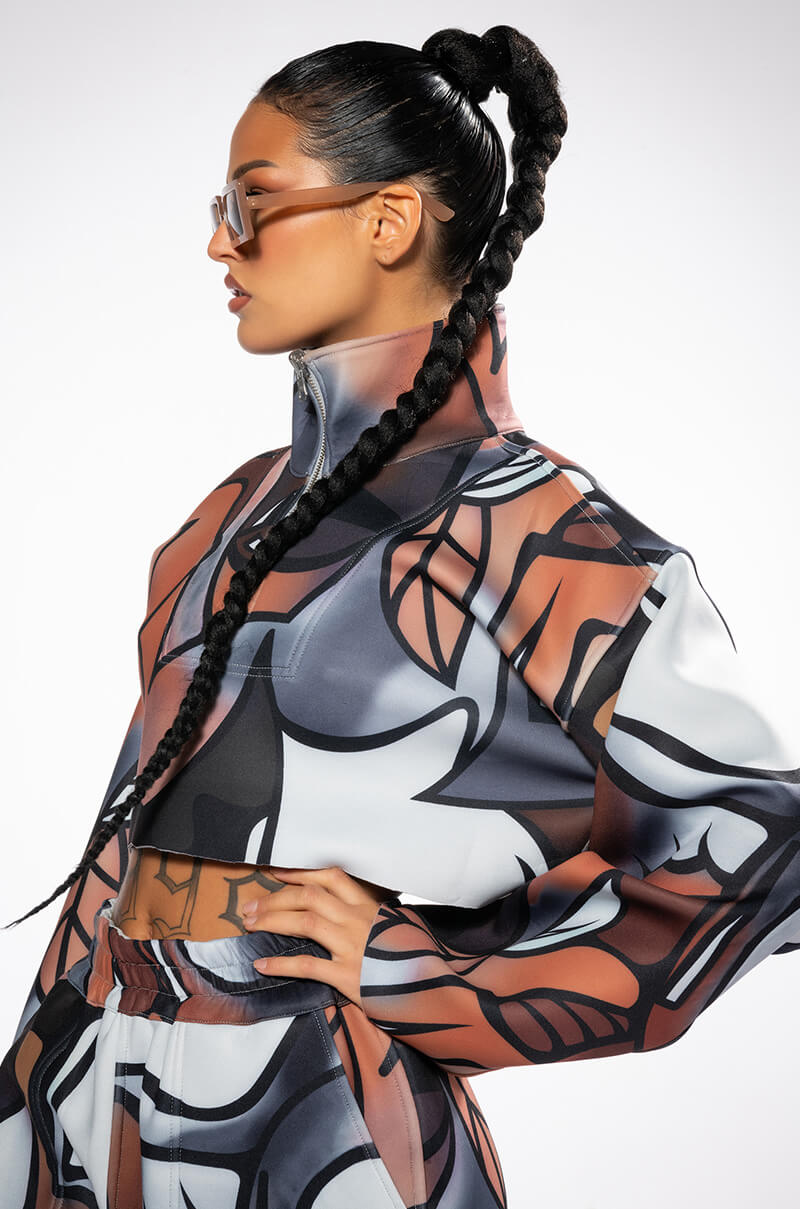 MAIN SQUEEZE PRINTED SCUBA SWEATSHIRT