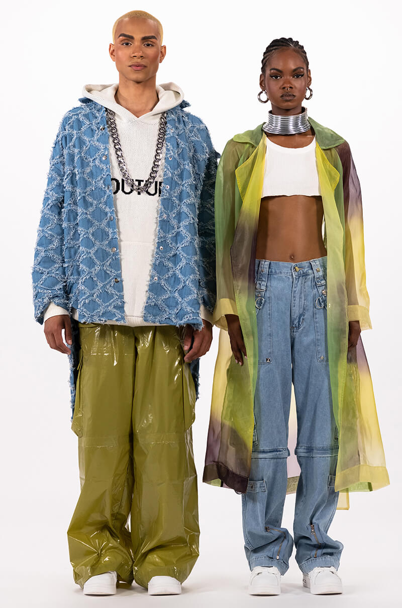 MAKE A MOVE EXTRA WIDE BAGGY CARGO JEANS