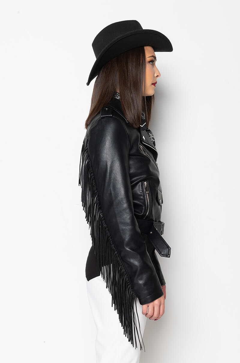 MAMA FRINGE MOTO JACKET