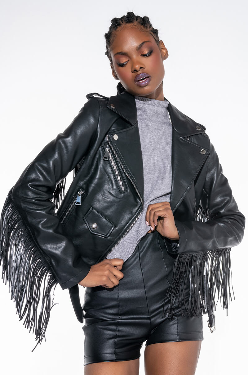 MAMA FRINGE MOTO JACKET