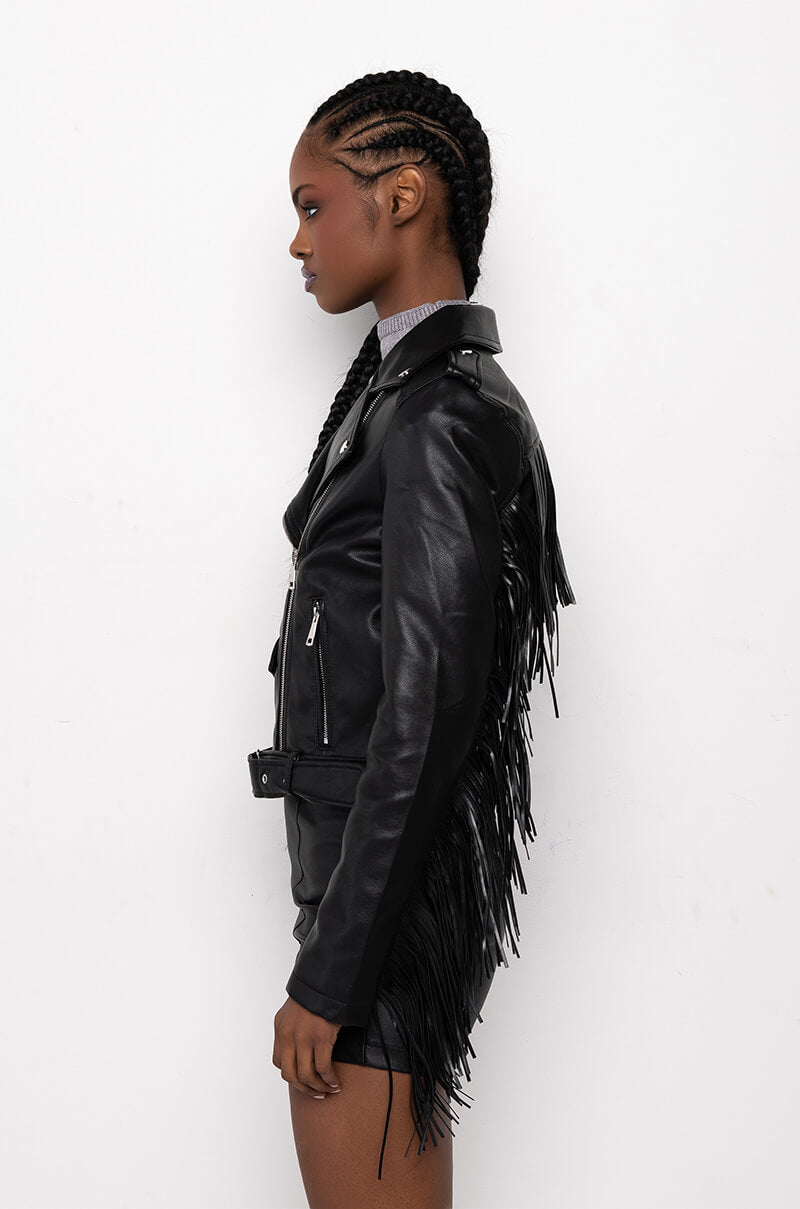 MAMA FRINGE MOTO JACKET