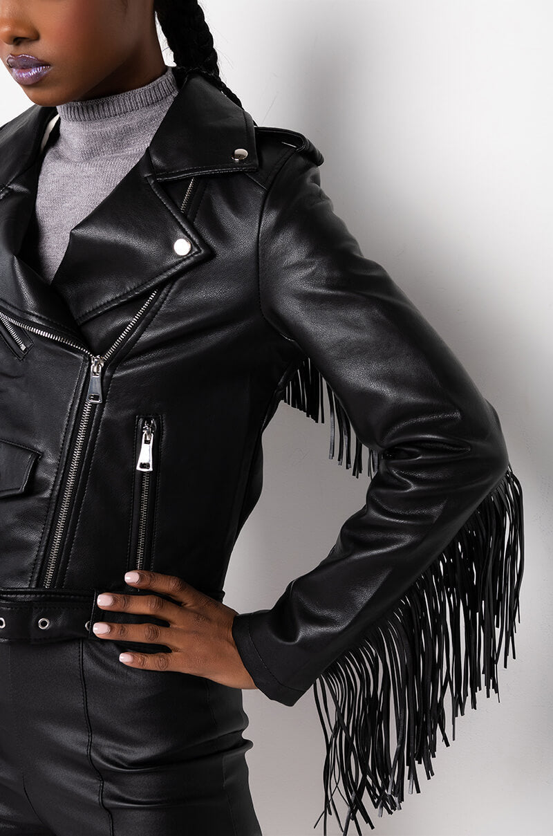 MAMA FRINGE MOTO JACKET