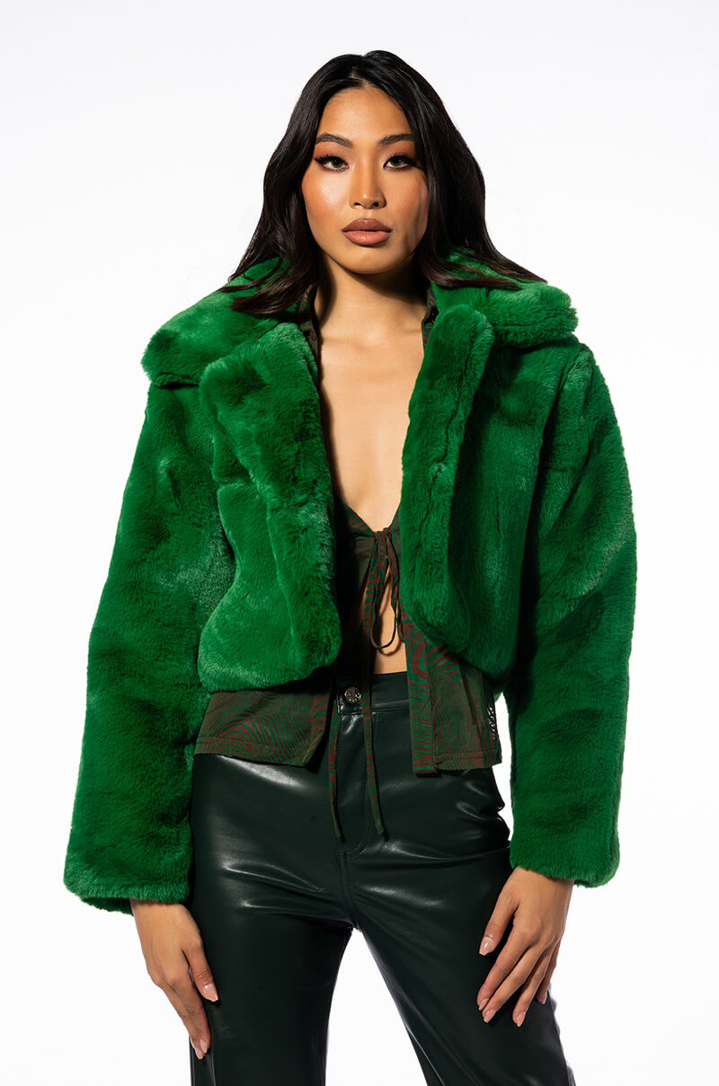 MI AMOR PLUSH FAUX FUR JACKET