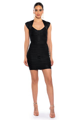 MILA CAP SLEEVE SOFT BANDAGE MINI DRESS