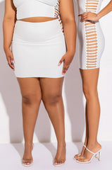 MISBEHAVED BANDAGE CUTOUT MINI SKIRT