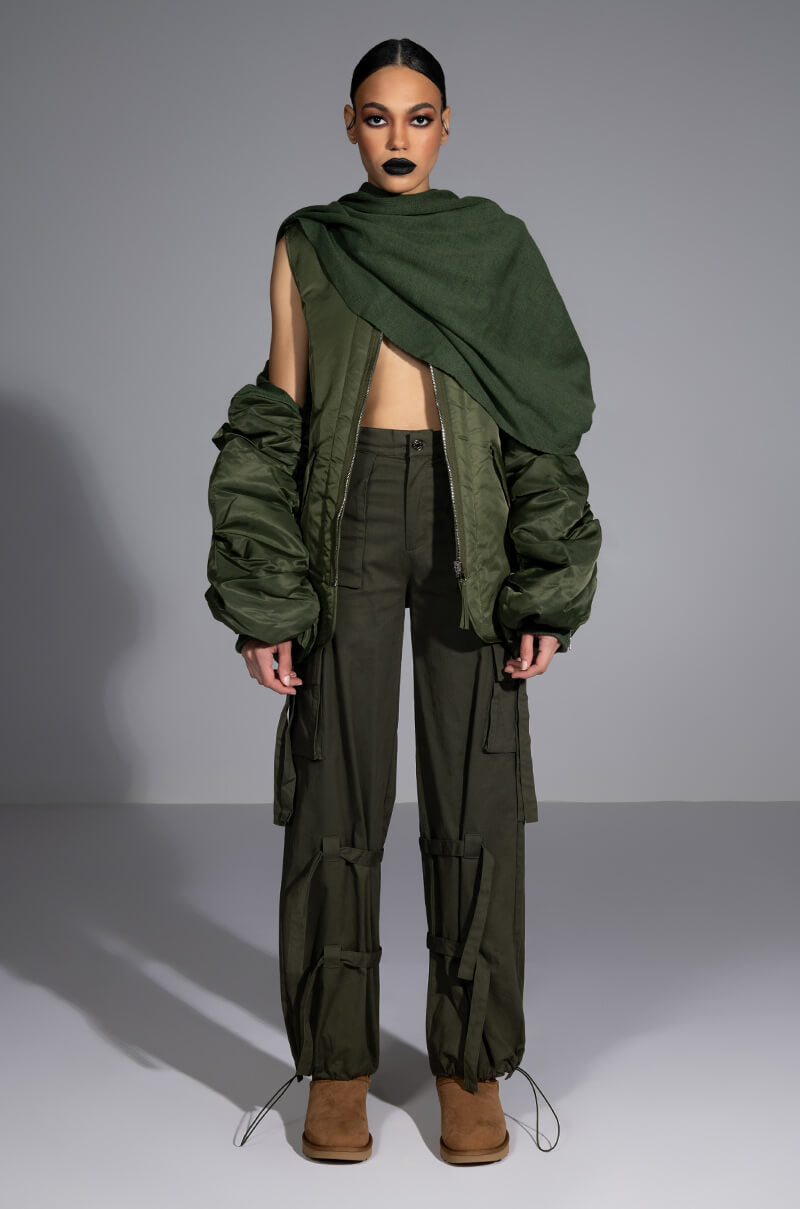 MULTIFUNCTION BOMBER SCARF JACKET