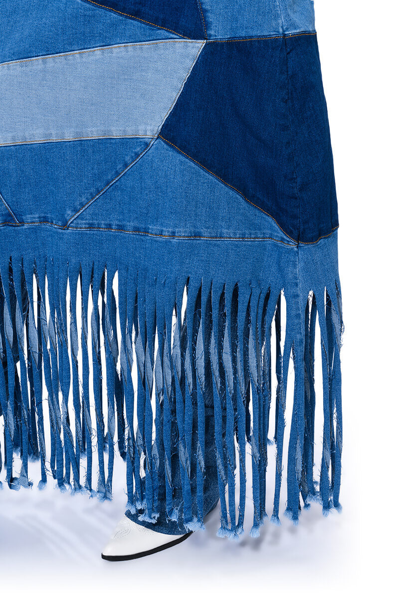 MICHELLE MAXI DENIM SKIRT