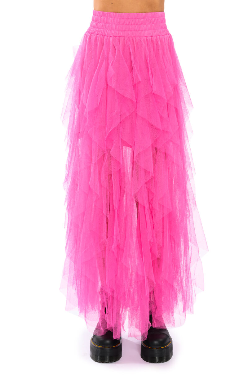 MODERN ROYALTY LAYERED MESH MAXI SKIRT
