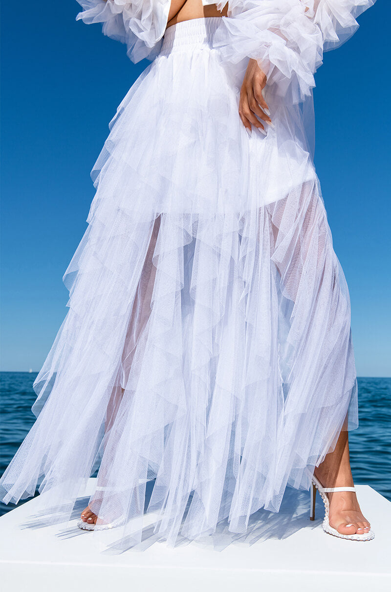 MODERN ROYALTY LAYERED MESH MAXI SKIRT