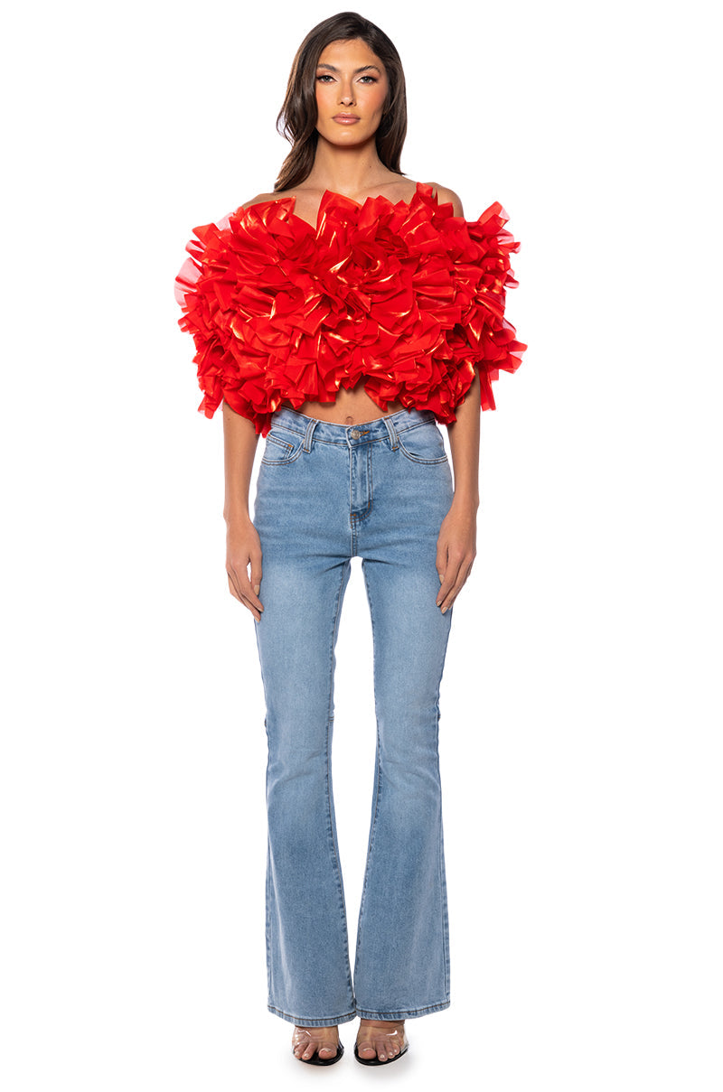 MY BUSINESS HIGH RISE FLARE JEANS