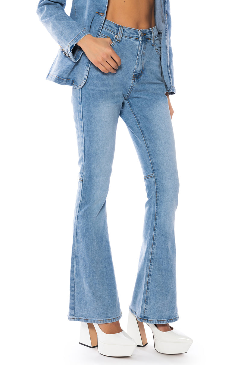 MY BUSINESS HIGH RISE FLARE JEANS