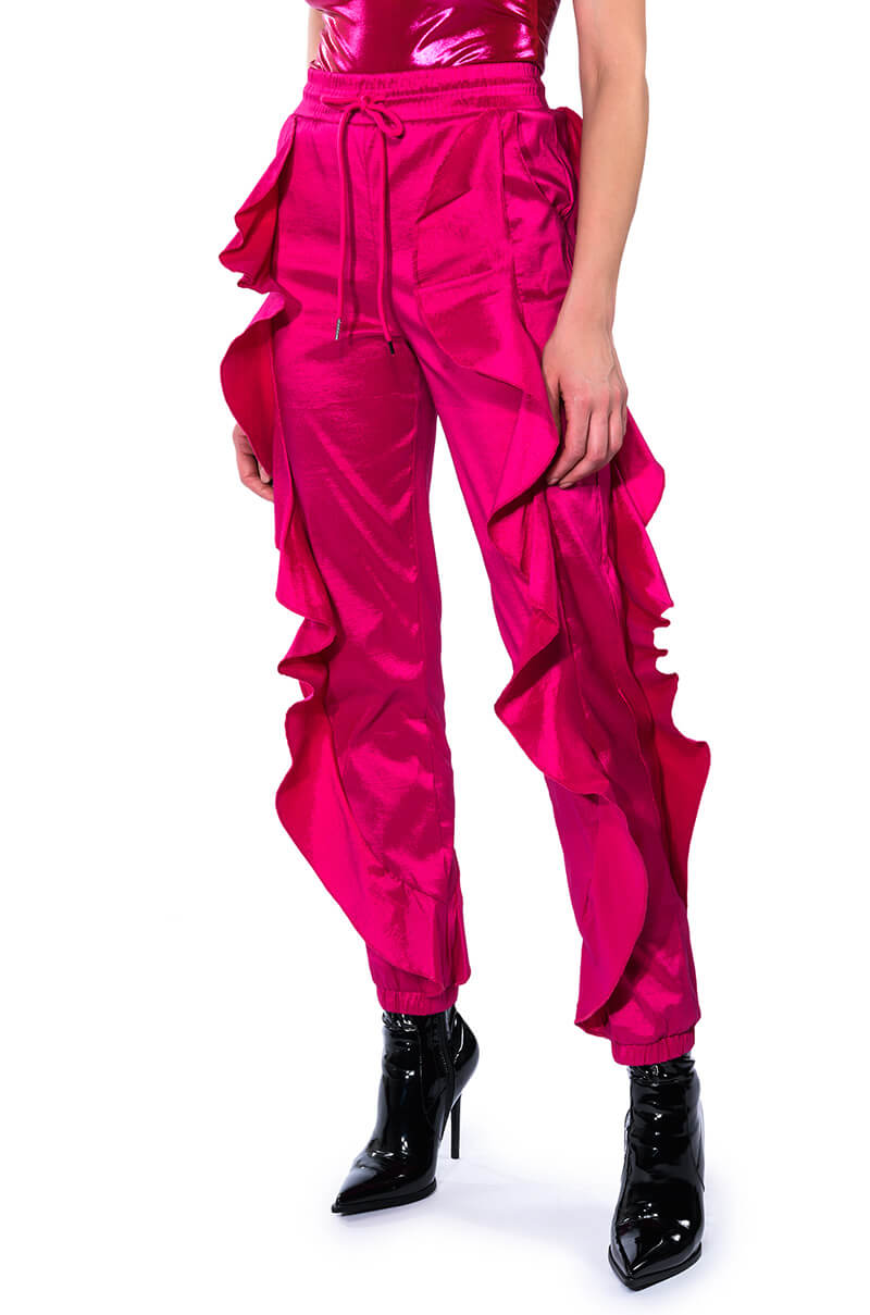 MELANIE RUFFLE DETAILED JOGGER