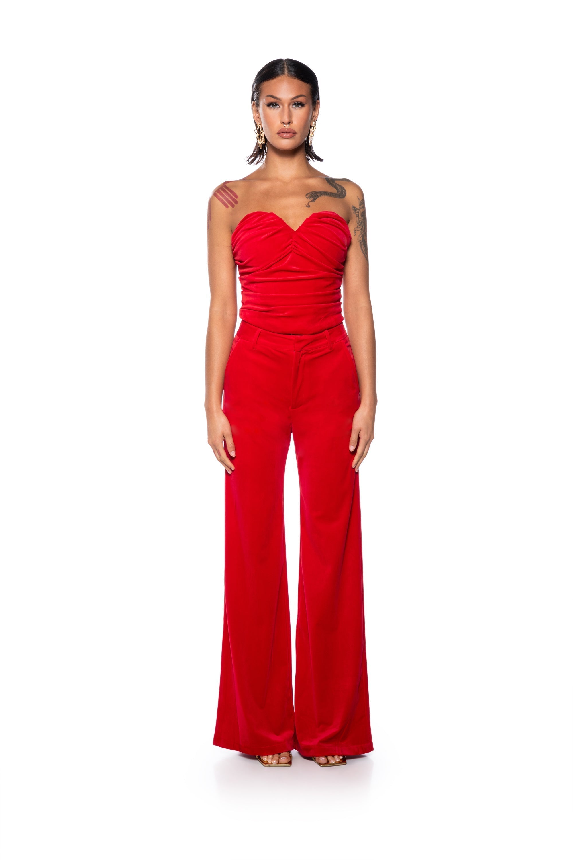 NIGHT MOVES VELVET WIDE LEG TROUSER