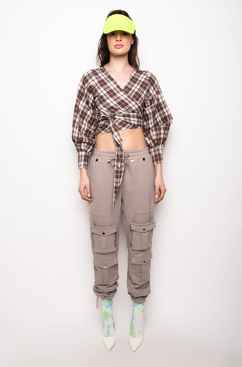 MESS MASTERPIECE TIE FRONT BLOUSE