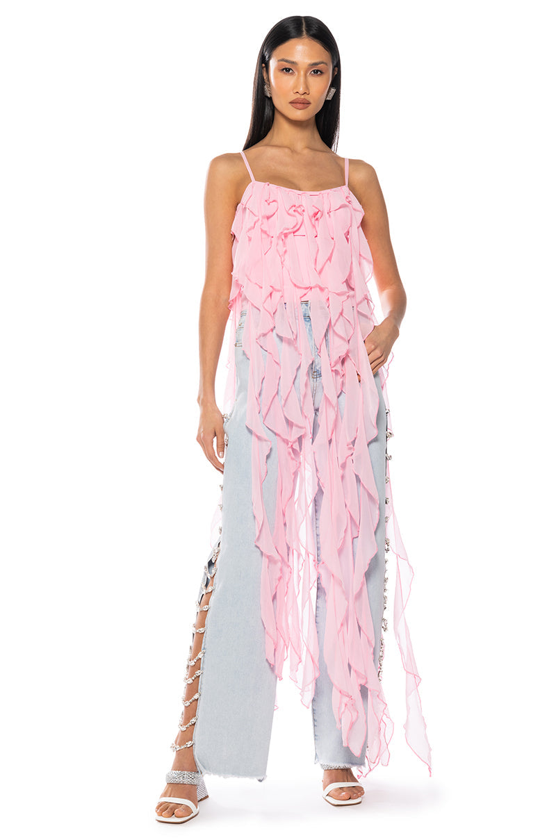 OH DARLING RUFFLE LONG TOP