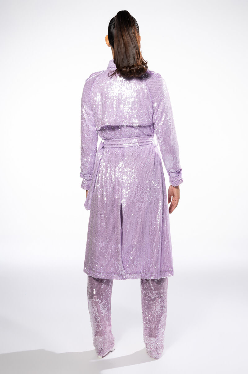 OH YOU FANCY SEQUIN TRENCH JACKET