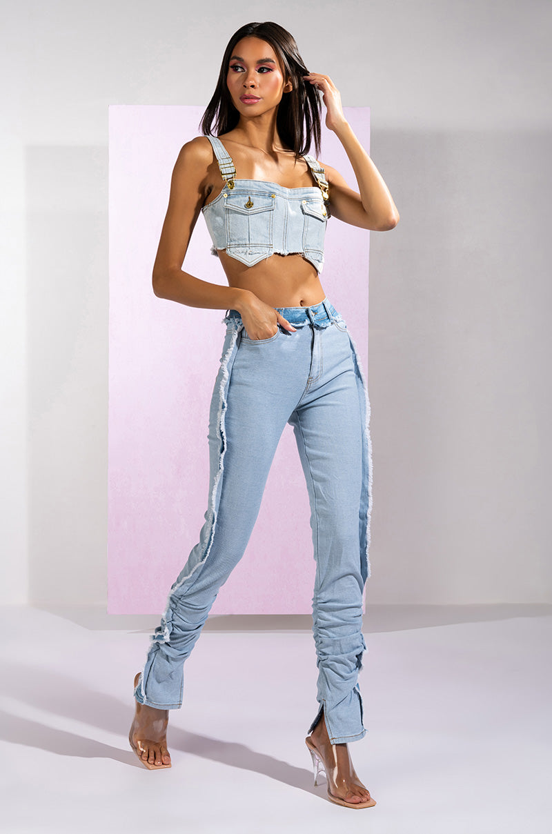ONE MORE TIME INSIDE OUT SKINNY JEANS