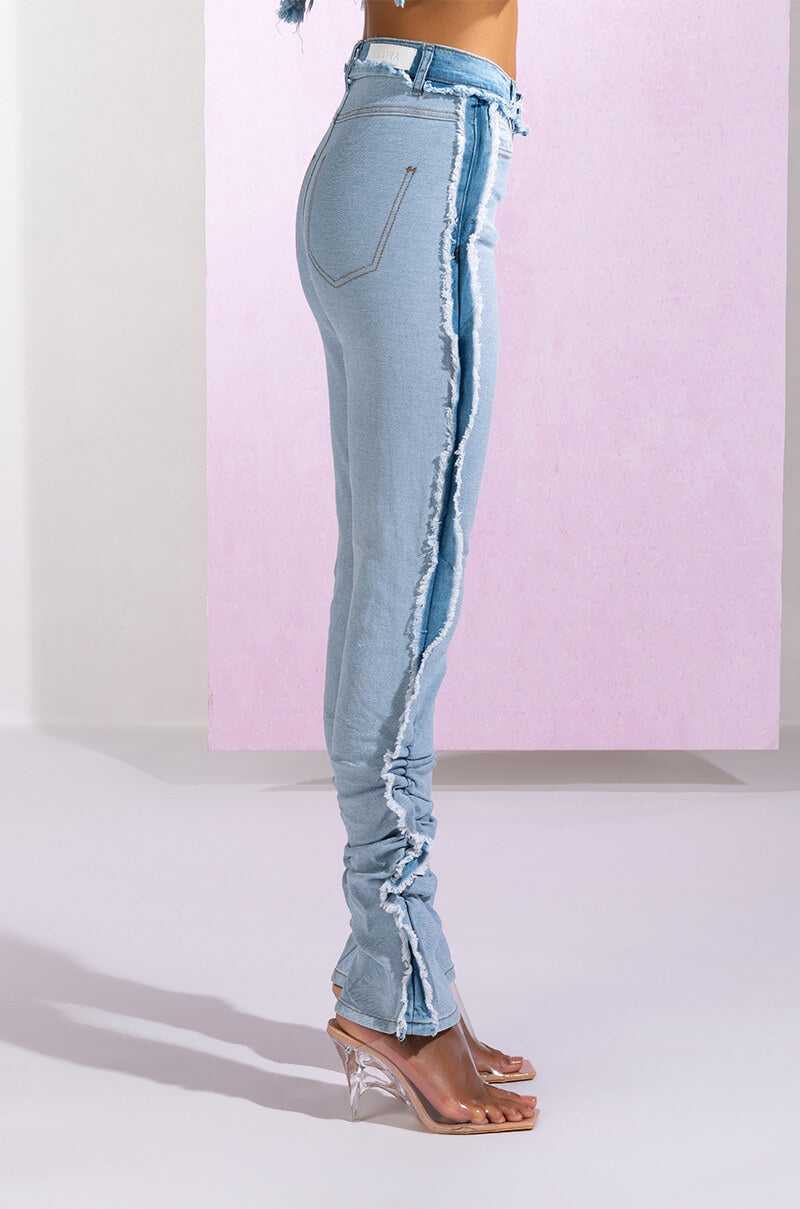 ONE MORE TIME INSIDE OUT SKINNY JEANS