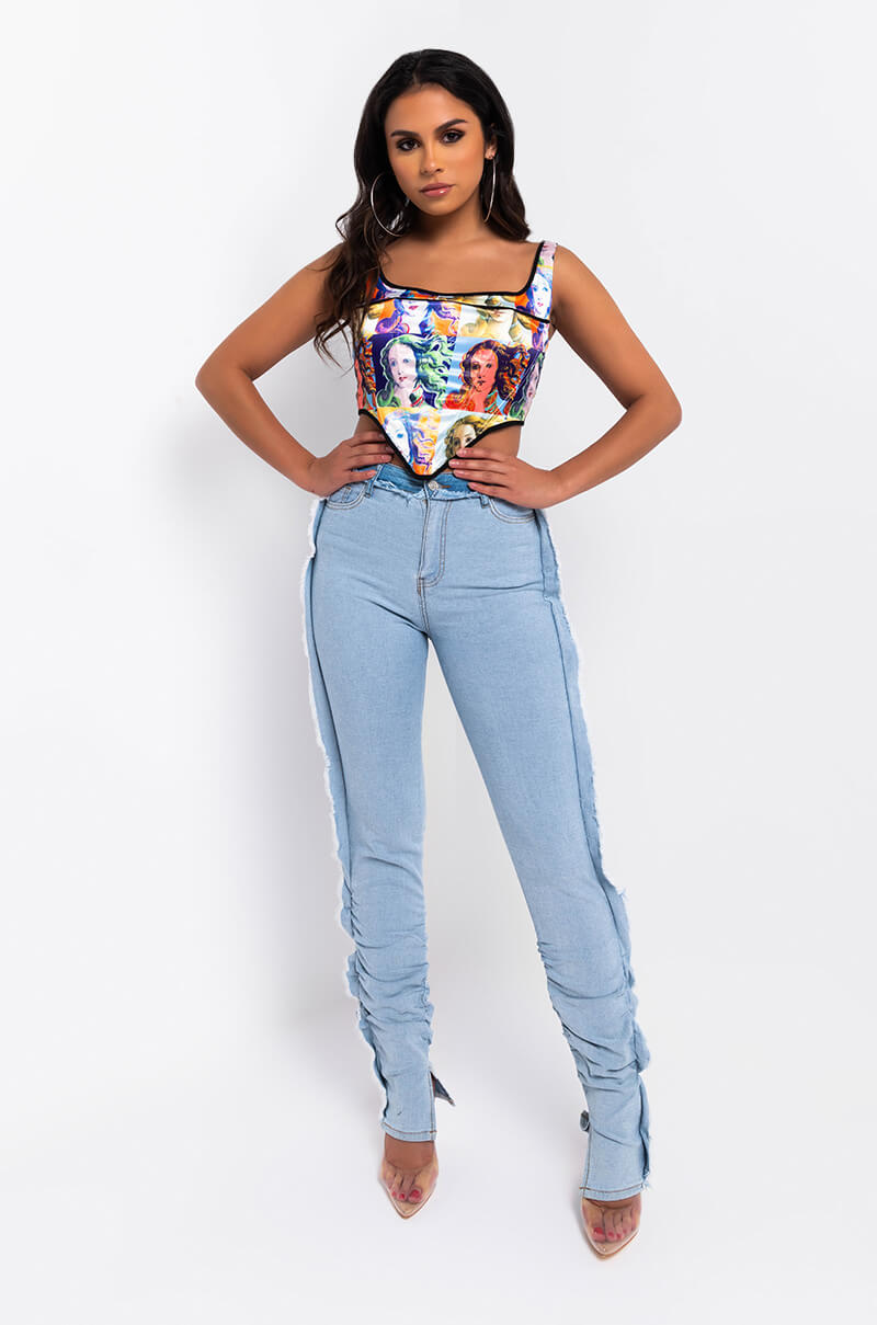 ONE MORE TIME INSIDE OUT SKINNY JEANS