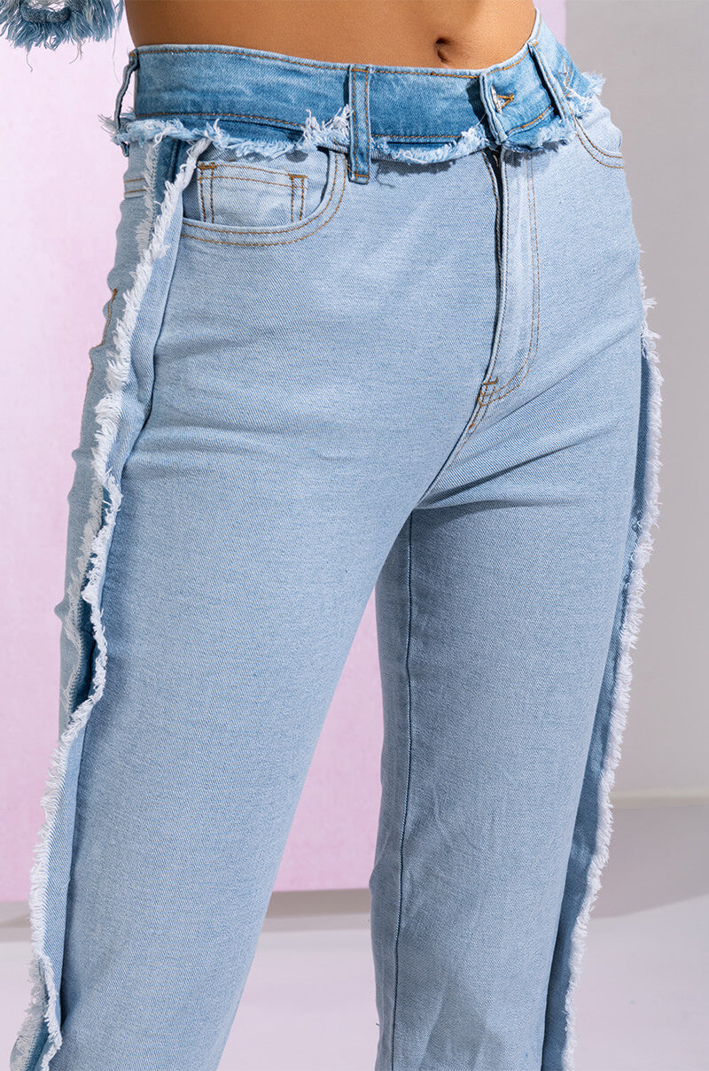 ONE MORE TIME INSIDE OUT SKINNY JEANS