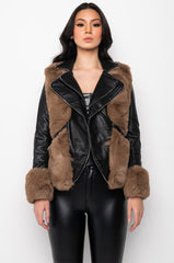 ORION LOLLI FUR MOTO JACKET