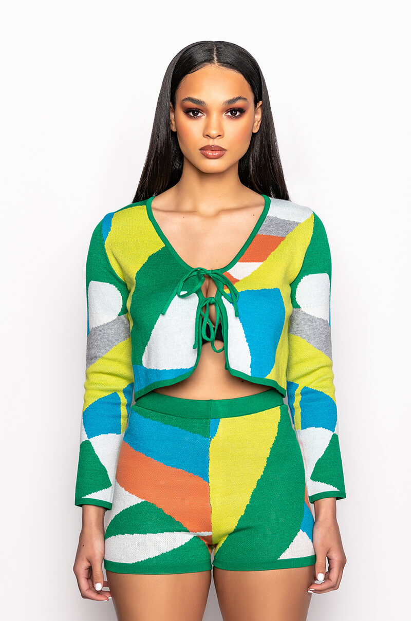 DONNA TIE FRONT CARDIGAN