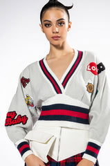 PATCHES ON PATCHES SWEATER