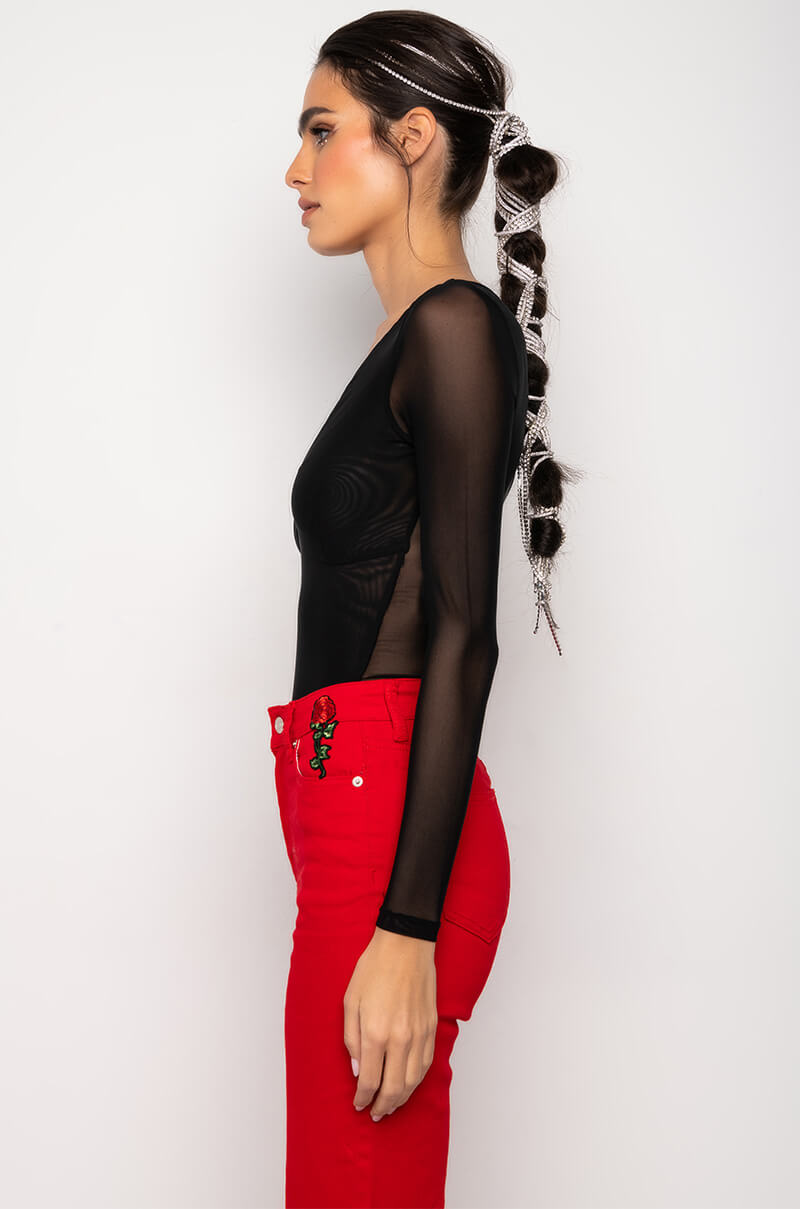 PAXTON MESH LONG SLEEVE BODYSUIT