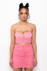 PERSEPHONE CROPPED MESH RHINESTONE TRIM TANK