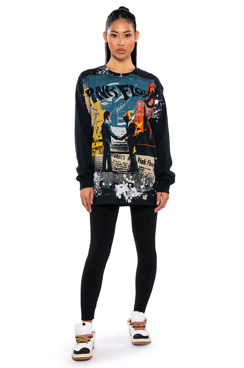 PINK FLOYD LONG SLEEVE GRAPHIC BAND TEE