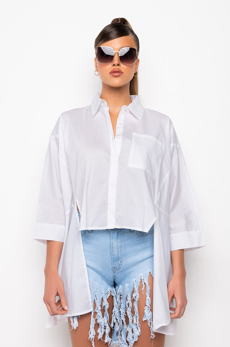 PIXIE LAYERED CHIFFON BLOUSE
