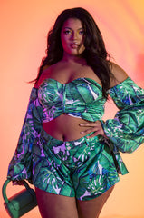 PLUS CAYMAN DREAM SATIN BLOUSE