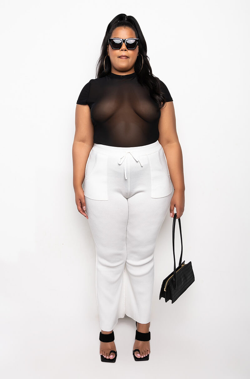 PLUS SO FIERCE SHORT SLEEVE MOCK NECK BODYSUIT
